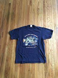 Vintage 90 S Harley Davidson Motorcycles Frasers Harley Etsy Harley Shirts Free Shirts Long Sleeve Tshirt Men