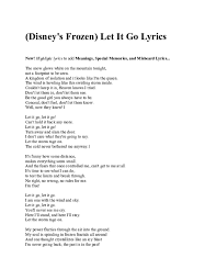 The wind whispers in my heart that it's no good the. Doc Disney S Frozen Let It Go Lyrics Dwi Saraswati Academia Edu