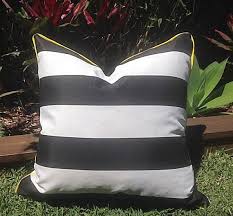 Black And White Striped Outdoor Cushions Black And White Striped Outdoor Cushions Stripe Stripe Pillows Outdoor Cushions Scatter Cushions Modern Retro Pillows Retro Pillows Outdoor Cushions Stripe Pillow
