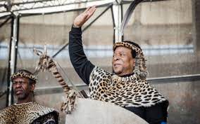 Zulu king goodwill zwelithini (left) nelson mandela (center), and mangosuthu buthelezi (right) wear traditional zulu and xhosa clothes at the wedding of princess nandi, december 7, 2002. Zulu People Around The World Urged To Mourn Death Of King Zwelithini