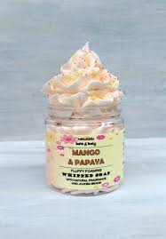 Mango Papaya Whipped Soap Fluffy Foaming Whipped Soap Cream Soap All Natural Fragrance Body Wash 4 Oz By Whipped Soap Fragrance Tester Fragrance Sachets