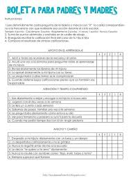 Boleta Para Padres Y Madres Instrucciones 1 Lee Detenidamente Cada Pregunta De La Boleta Y Marca Con X La Casilla Padre Y Madre Materiales Didacticos Leer