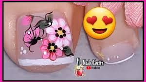 Hay uñas de manos y pies, uñas con flores, mariposas, para. Unas Decoradas De Pies Con Flores Y Mariposas Imagenes De Feto De 36 Semanas