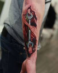 3d Biomechanical Tattoos Bio Robot Tattoo With A Lot Of Tiny Details Biomechanical Tattoo Biomechanical Tattoo Design Arm Tattoos For Guys