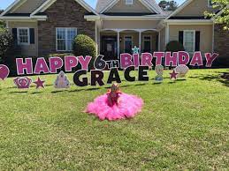Celebrate without the big party by buying a personalized yard sign. Lawnletters Home