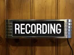 Recording Studio Warning Light Up Sign Old Chrome Finish Etsy Light Up Signs Warning Lights Chrome Finish
