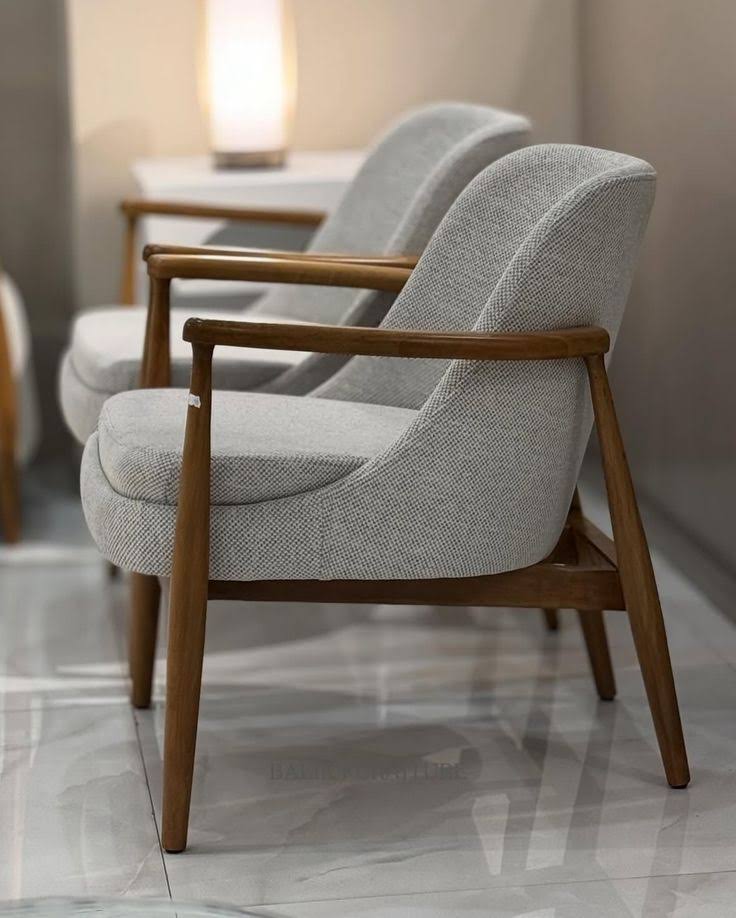 Modern Wooden Arm Chair – Fine Art Furniture Vadodara product image