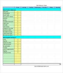 free behavior charts 9 free pdf psd documents download