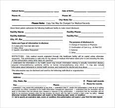 Generic Medical Records Release Authorization Form Archives