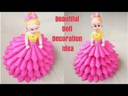 Is there an easy way to make a doll dress? How To Decorate Doll Using Paper Diy Paper Dress For Doll Doll Decoration Idea Youtube Paper Dress Diy Paper Dress Diy Paper