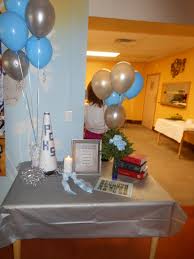 Memorial Table For My Mom S 55th Year Class Reunion I Made A Megaphone With High Sch School Reunion Decorations Class Reunion Decorations Reunion Decorations