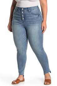 Seven7 Ultra High Rise Button Fly Skinny Jeans Plus Size Nordstrom Rack