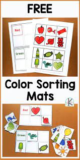 Free Color Sorting Mats Kids Will Have Fun Practicing Identifying Major Colors With These Free Preschool Printables Preschool Color Activities Free Preschool