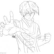 Boku No Hero Academia Coloring Pages Todoroki Lineart By Justaweirdgirl Free Printable Coloring Pag Anime Drawings Sketches Anime Drawings Boy Drawing People