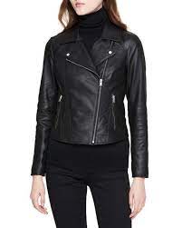 Classic Lamb Leather Moto Jacket Leather Jackets Women Jackets Leather Moto Jacket