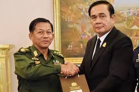 Min aung hlaing and three officials from myanmar's bureau of special operations took place monday evening at the residence of the myanmar archbishop and lasted about 15 minutes. Ties Forged In Brotherhood