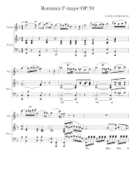 It was written in 1798 but not published until 1805 (by which time beethoven had completed and published the other work, romance no. Romance In F Major Op 50 Sheet Music For Piano Violin Solo Musescore Com