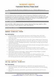 This requires the team leader to trust in the abilities of the team. Customer Service Team Lead Resume Samples Qwikresume