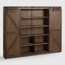 Maybe you would like to learn more about one of these? Wood Farmhouse Barn Door Bookcase World Market