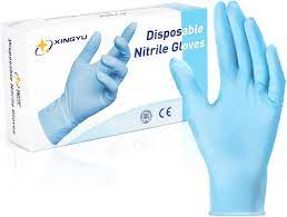 Amazon.com: Nitrile 手套,一般用途,藍色,粉末和乳膠,手指紋理,無菌(中號,100 入) : 健康與家庭