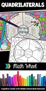 Quadrilaterals Math Wheel Math Interactive Notebook Math Graphic Organizers Math Geometry