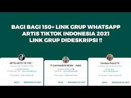 Oct 31, 2020 · sangat lengkap bukan untuk kamu bisa masuk ke grup whatsapp khusus tik tok indonesia ya, kamu tinggal pilih diatas sesuai dengan yang kamu inginkan. Bagi Bagi Link Grup Whatsapp Artis Tiktok Youtube