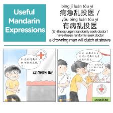 usefull mandarin expressions 病急乱投医 bing ji luan tou yi 有病乱投医 yǒu bing luan tou yi chinese course english idioms drowning man