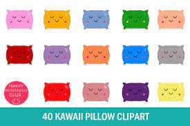 Kawaii Pillow Clipart Cute Pillow Png Graphic By Happy Printables Club Creative Fabrica
