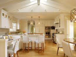 white kitchen with vaulted ceiling hgtv
