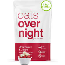 Throw in a handful of mini chocolate chips if hey katie! Amazon Com Oats Overnight Strawberries Cream 16 Pack High Protein Low Sugar Breakfast Gluten Free High Fiber Non Gmo Oatmeal 2 7oz Per Pack