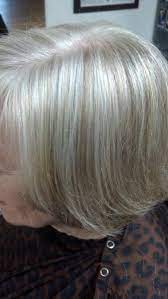 Natural White With 2 Color Low Lights White Hair With Lowlights Blending Gray Hair Transition To Gray Hair