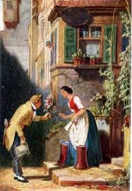 Vintage Karte Carl Spitzweg Der Gratulant Spitzweg Carl Spitzweg Kunstmalerei