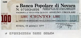 Ai dipendenti azioni per il 10%. Banknote Italy 100 Lire Banco Popolare Di Novara 1977 Novara Unc