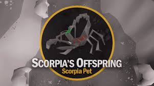 Scorpia is a large female scorpion that resides in a cave beneath the scorpion pit. Easiest Pets To Get In Osrs Fastest Drop Rate