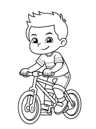 Or maybe you did, because you've memorized the names of big machines to wow your kid. Boy On The Bicycle Coloring Page 1001coloring Com