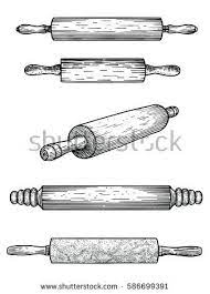 Rolling Pin Illustration Drawing Engraving Line Art Vector Drawings Line Art Drawings Tattoo Sites