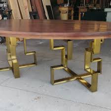 Join the austin vip list take a (virtual) stroll around the store: Project 1051 Oval Walnut Dining Table With Metal Base Austin Joinery Austin Tx