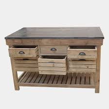 Meuble Bas Rangement Bois Plateau Zinc 119x47x90cm Meuble Bas Rangement Meuble Bas Cuisine Meuble Desserte