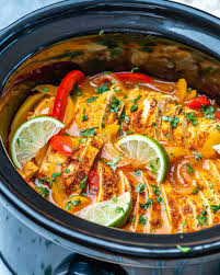 Frozen cauliflower loaded with cream cheese, shredded cheese. Easy Crockpot Chicken Fajitas Recipe Healthy Fitness Meals