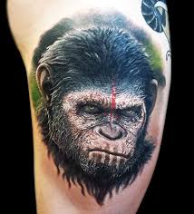 Caesar Tattoo By Steve Butcher Post 12994 Monkey Tattoos Gorilla Tattoo Tattoo Inspiration Men
