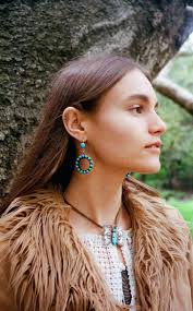 Kingman Turquoise Naja Style Earrings — Greg Thorne Jewelry