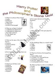 This free bridal shower game is fun for family and friends. Harry Potter And The Philosopher S Stone Quiz Esl Worksheet By Meuge