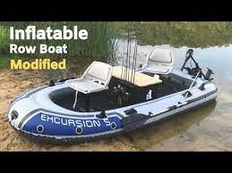 Inflatable Row Boat Modified Into A Legit Fishing Boat How To Make It Youtube Fishing Boat Accessories Boat Fishing Boats