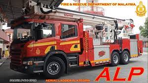 Jabatan bomba dan penyelamat malaysia ( see original file ). Fire Rescue Department Of Malaysia Bomba Scania P410 Aerial Ladder Platform Alp Youtube