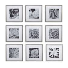 Black And White Gallery Wall Set 8 X 8 9pc Square Photo Wall Gallery Kit Gray Gallery Perfect In 2020 Frames On Wall Picture Frame Gallery Photo Wall Gallery