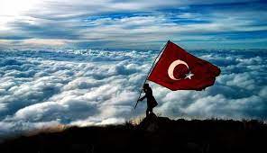 Ey Mavi Goklerin Beyaz Ve Kizil Susu Kiz Kardesimin Gelinligi Sehidimin Son Ortusu Isik Isik Dalga Dalga Bayragim Senin Destanini Oku Bayrak Resim Turkler