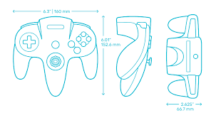 And the subject that we will draw today, saved the game industry and breathed new life into it. Nintendo 64 Controller Dimensions Drawings Dimensions Com