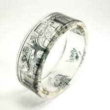Alice In Wonderland Wedding Ring Resin Bangles Jewelry Disney Jewelry