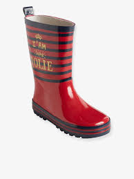 Bottes De Pluie Fille A Rayures Rouge Marine Les Indispensables Bottes En Caoutchouc S Habillent De Ra Bottes De Pluie Fille Bottes Caoutchouc Vetements Bebe
