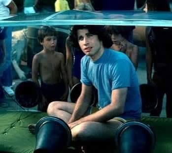 John Travolta in the boy in the plastic bubble movie